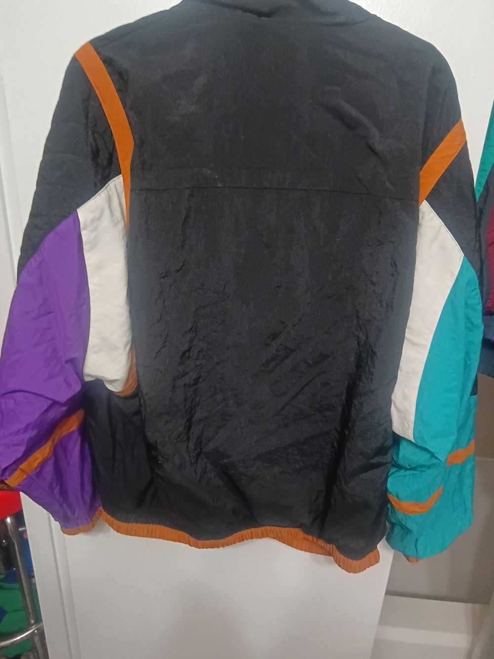 Jordan Vintage 'Air' Colorblock Windbreaker Jacket - Black Teal Purple Orange - Picture 3 of 3